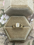 14K yellow gold diamond fashion ring - 0.15 ctw