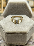 14K yellow gold diamond fashion ring - 0.15 ctw