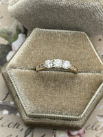 14K Yellow 3-Stone Diamond Ring