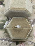 14K yellow gold 3 diamond stone ring - 0.55 ctw