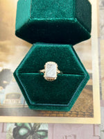 10K Yellow Gold and Silver 925 Signet Diamond (0.05) Ring