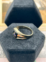 10K black onyx masonic ring