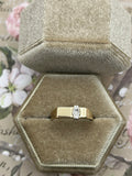 10K Bezel Set Diamond Ring