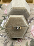 10K Bezel Set Diamond Ring