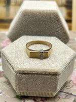 10K Bezel Set Diamond Ring