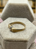 10K Bezel Set Diamond Ring