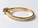 Petite 10K Yellow Gold Diamond Ring