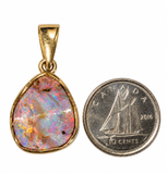 9K Yellow Gold Opal Pendant