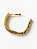 14K Yellow Gold Sapphire & Diamond Huggie Hoop Earrings