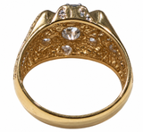 10K Yellow Gold 1.00 CTW Natural Diamond Cluster Ring