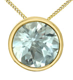 10K Yellow Gold Bezel-Set Birthstone Pendant Necklace