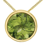 10K Yellow Gold Bezel-Set Birthstone Pendant Necklace