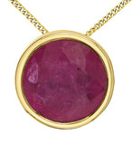 10K Yellow Gold Bezel-Set Birthstone Pendant Necklace