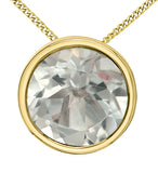 10K Yellow Gold Bezel-Set Birthstone Pendant Necklace