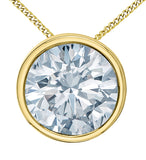 10K Yellow Gold Bezel-Set Birthstone Pendant Necklace