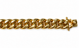 10K Yellow Gold Hollow Curb Link Bracelet – 8"