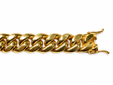 10K Yellow Gold Hollow Curb Link Bracelet – 8"