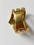 18K Yellow Gold Chevron-Style Statement Ring