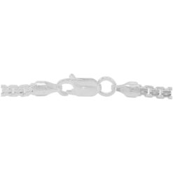 Sterling silver, 3mm , 4 sides diamond cut double links box chain -20"