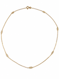 10K Yellow Gold Filigree Station Necklace – 16.5"