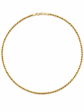 14K Yellow Gold Hollow Rope Chain Necklace
