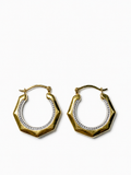 10K Two-Tone Hoop Earrings