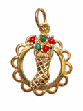 10K Yellow Gold Christmas Stocking Pendant
