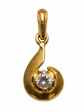14K Yellow Gold Diamond Pendant – 0.15 CT
