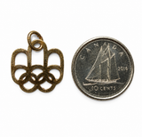 10K Yellow Gold Olympic Rings Pendant