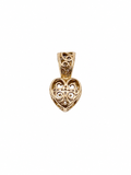 10K Yellow Gold Reversible Opal Heart Pendant