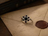 Vintage Diamond & Sapphire Cluster Ring - 14K/18K