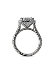 Brilliant Earth Platinum Sienna Halo Engagement Ring – 5ct Cushion Moissanite