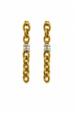 10K Two-Tone Gold Multi-Link Chain Dangle Drop Earrings – Repurposed Gold