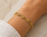 10K Yellow Gold Vintage Medallion Bracelet