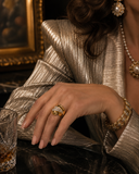 14K Yellow Gold 80s Retro Diamond Ring