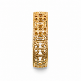18K Yellow Gold Filigree Hoop Earrings