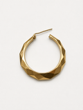 14K Yellow Gold Geometric Hoop Earrings