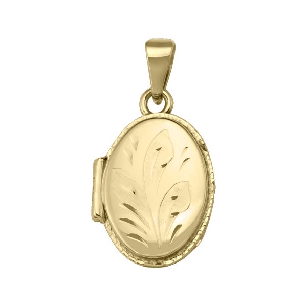 10K oval  locket