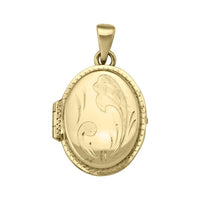 10K oval  locket