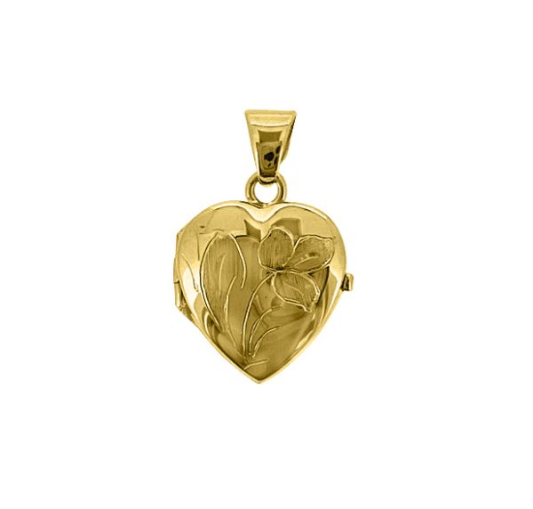 10K heart locket