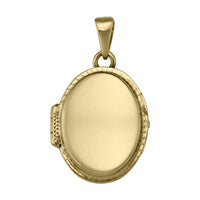 10K oval locket