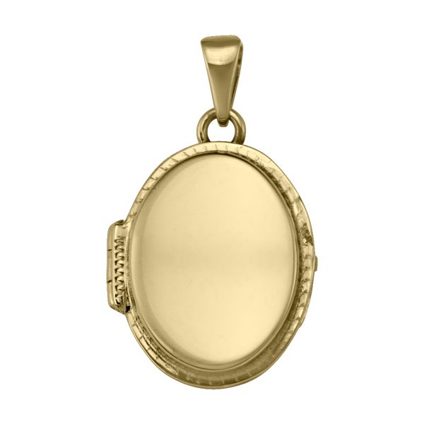 10K oval locket