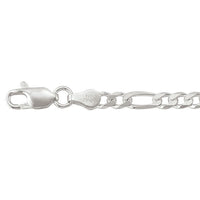 Sterling silver 3.80mm figaro chain - 24"