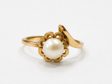 Vintage 10K Yellow Gold Pearl Ring