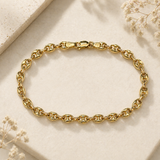 10K Yellow Gold Puffy Gucci Link Bracelet – 8”