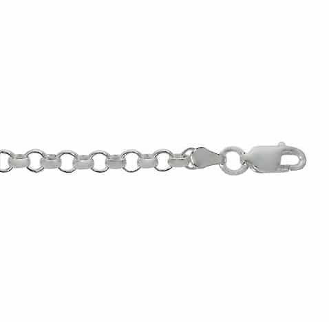 Sterling Silver, 2.5mm rolo chain