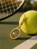 10K tennis racquet charm