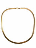 14K Yellow Gold Herringbone Necklace - Vintage