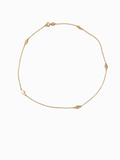 10K Yellow Gold Station Necklace – 14"