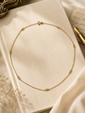 10K Yellow Gold Filigree Station Necklace – 16.5"